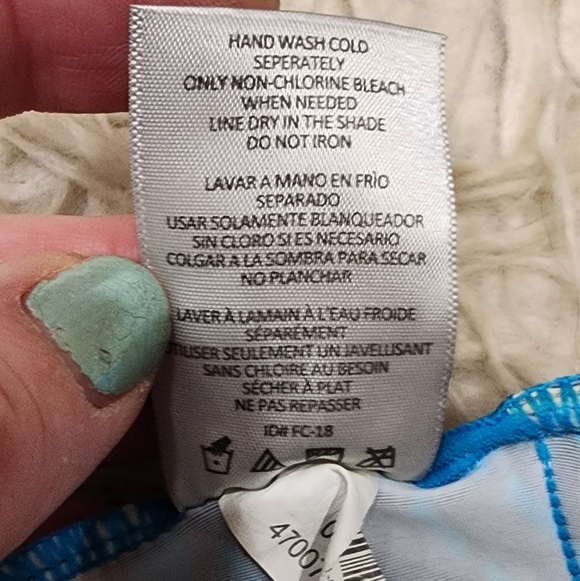 Like New!! Blue Gray Silver Tankini Top - Picture 7 of 14